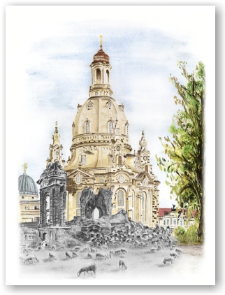 Collage Frauenkirche Dresden